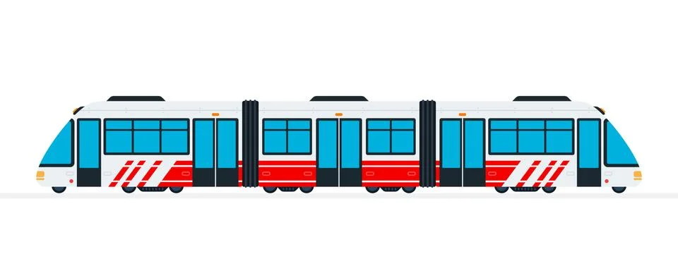 Speed intercity train vector flat isolated Stock Illustration