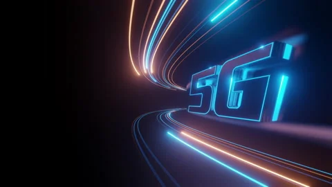 Speed internet line with 5g text Stock-Footage 233312553