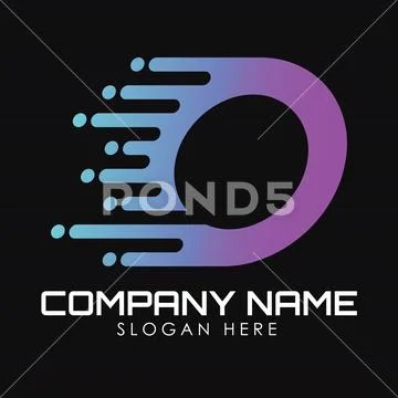 Speed Letter O Logo Design Template. Motion Speed Alphabet O ~ Clip Art ...