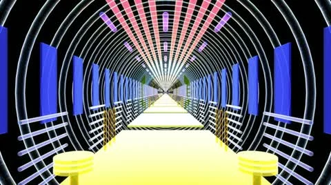 Speed In Light Corridor Stock Footage 12090035