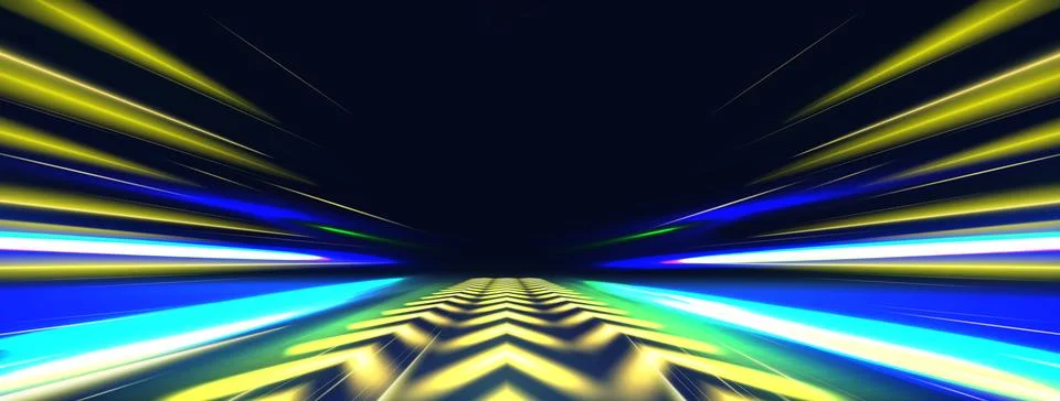 Speed light motion background with blur effect Stock Illustration