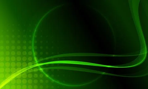 Speed light movement technology green abstract background. shiny halftone. Stock Illustration