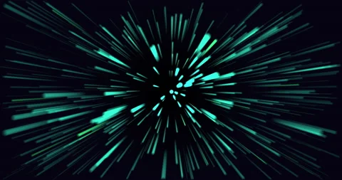 Speed of light, neon glowing rays in motion. Stock Footage 151016254