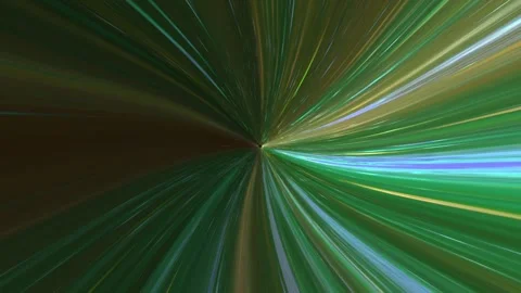 Speed of light, neon glowing rays and stars in motion. Space curvature. Stock Footage 274139275