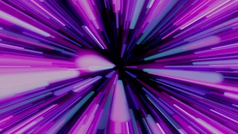 Speed of light, neon glowing rays in motion. Stock Footage 297144350