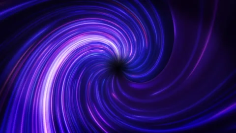 Speed of light vortex swirl neon glowing twisted lines in motion. Stock Footage 221838760