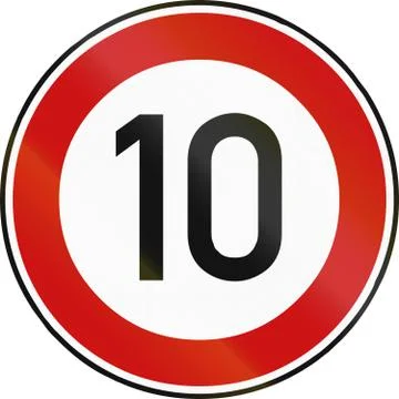 Speed Limit 10 Stock Illustration