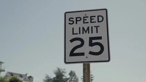 Speed Limit 25 Sign. Vidéo 311618700