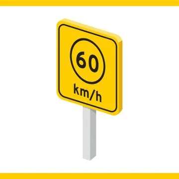 Speed Limit 60 Illustrazione stock