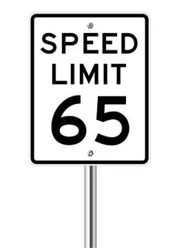 Speed limit 65 Stock Illustration