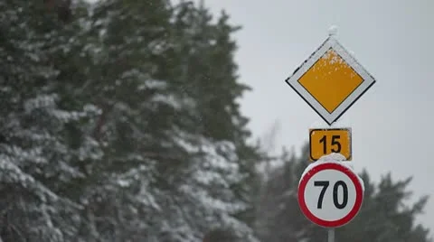 Speed limit -70 Stock Footage 10580334