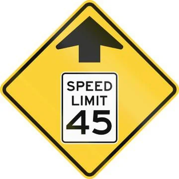 Speed Limit Ahead Stock Illustration