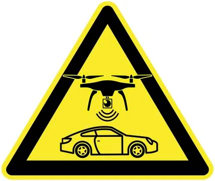 Speed Limit enforced by Drone Stock Illustration