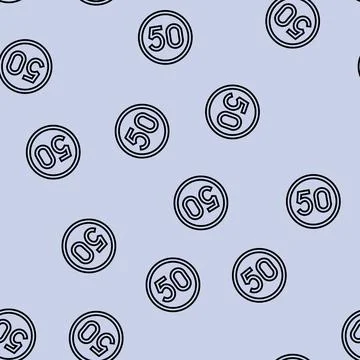 Speed limit highway road line seamless pattern Stock Illustration