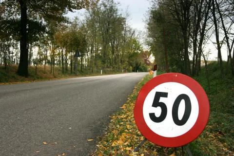 Speed limit horizontal Stock Photos