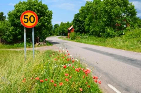 Speed limit Stock Photos