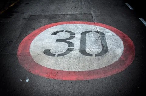 Speed limit Stock Photos