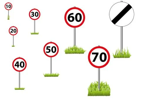 Speed Limit Selection Stock Illustration