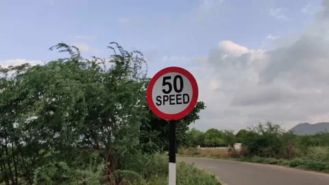 Speed limit sign Stock Footage 155761178