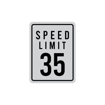 Speed limit sign icon vector Stock Illustration