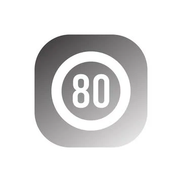 Speed limit sign icon vector Stock Illustration