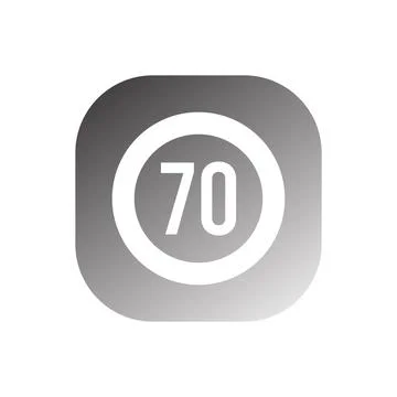 Speed limit sign icon vector Stock Illustration