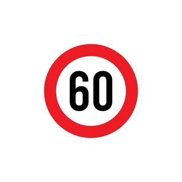 Speed limit sign icon vector Stock Illustration