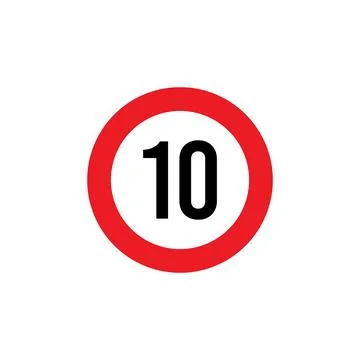 Speed limit sign icon vector Stock Illustration