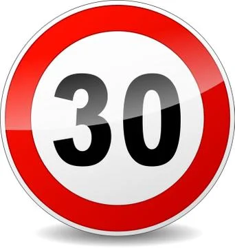 Speed limit sign Stock Illustration