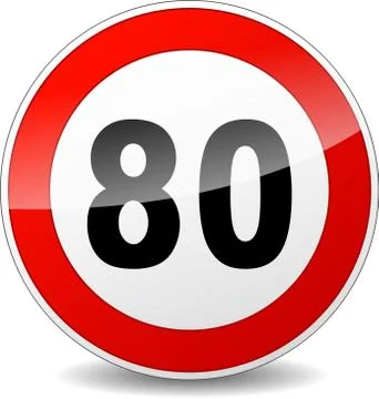 Speed limit sign Stock Illustration