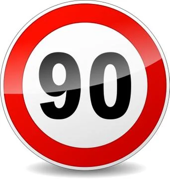 Speed limit sign Stock Illustration