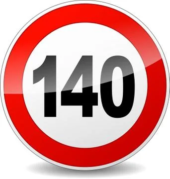 Speed limit sign Stock Illustration