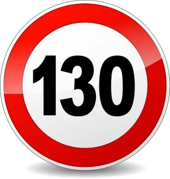 Speed limit sign Stock Illustration