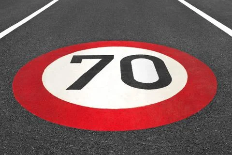 Speed limit sign Stock Photos