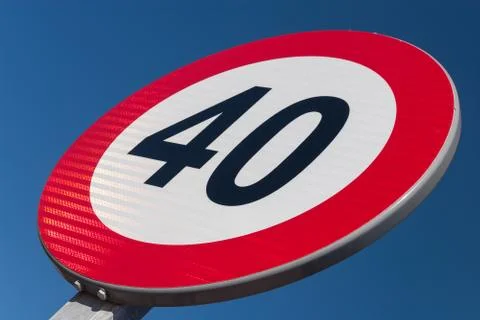 Speed limit sign Stock Photos