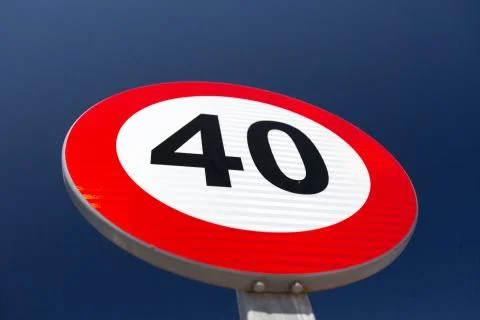 Speed limit sign Stock Photos