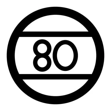 Speed limit Vector Icon Design Illustration Stock Illustration