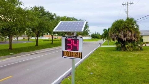 Speed Limit Violation Stock Footage 91336542