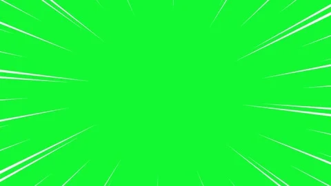 Speed line background animation in comic speed lines green screen Stock Footage 332143274