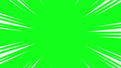 Speed line background animation in comic speed lines green screen Stock Footage 332143280