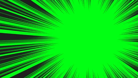 Speed line effects with comic style animation on green screen background. Stock Footage 340450749