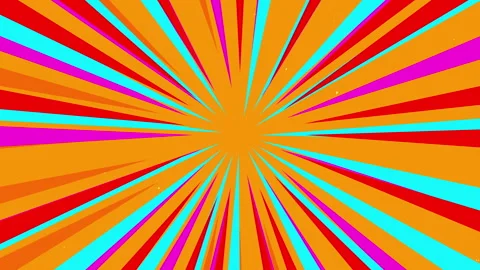 Speed lines animation with dynamic radial motion. Comic-style zoom burst effect. Stock Footage 321073324