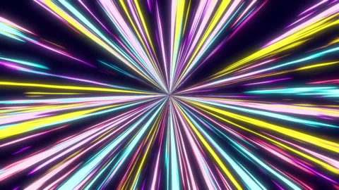 Speed lines animation with dynamic radial motion. Comic-style zoom burst effect. Stock Footage 321073421