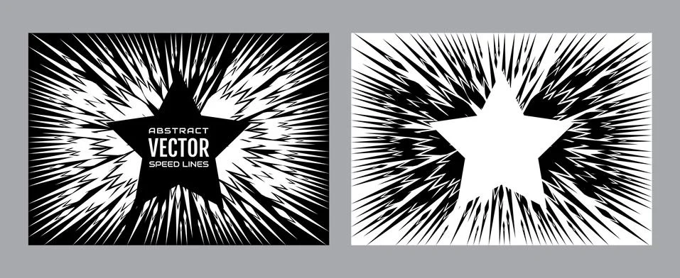 Speed lines background. Effect motion lines for comic book and manga Stock Illustration