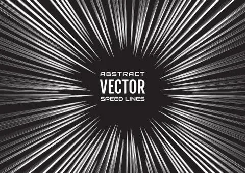 Speed lines background. Effect motion lines for comic book and manga Stock-Illustration