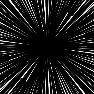 Speed lines background with space for text.  Black and white vector Stock-Illustration