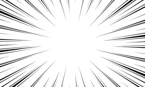 Speed ??lines effect. Manga and comic vector illustration isolated on white.. Stock Illustration
