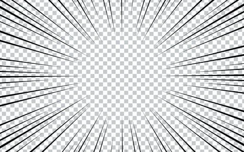 Speed ??lines in frame for manga comic book. Radial motion background. Vect.. 스톡 일러스트