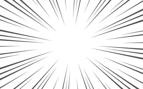 Speed lines in frame for manga comics book. Radial motion background. Stock Illustration