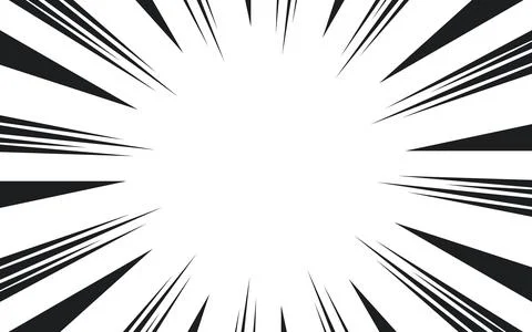 Speed lines in frame for manga comics book. Radial motion background. Stock Illustration